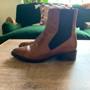 Vince Boots Mid Calf Tall Brown 6.5 Low Heel Light Brown